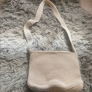 The Sak Beige Crochet Crossbody Bag
